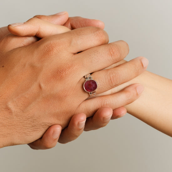 Vintage Ruby (Manik) Ring in 925 Sterling Silver - #1283B - Myra