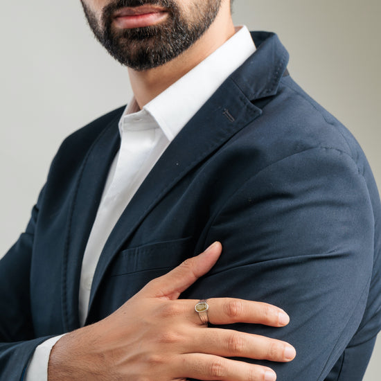 Authentic Yellow Sapphire (Pukhraj) Gemstone Ring in 925 Silver – #1228B - Myra