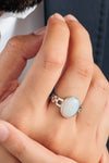 Natural Opal (Doodhiya) Ring in 925 Silver – #1245B - Myra
