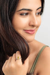Genuine Yellow Sapphire (Pukhraj) Ring in 925 Silver – Crafted for Prosperity #1281N4 - Myra