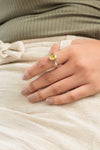 Unisex Yellow Sapphire (Pukhraj) Ring in 925 Silver – #1136B - Myra