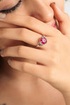 Classic Ruby (Manik) Ring in 925 Silver - #1196N4 - Myra
