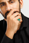 Radiant Emerald (Panna) Ring in 925 Silver – #1111N4 Sq - Myra