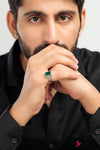 Vintage Emerald (Panna) Ring in 925 Silver – #1228B Sq - Myra
