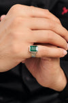 Vintage Emerald (Panna) Ring in 925 Silver – #1228B Sq - Myra