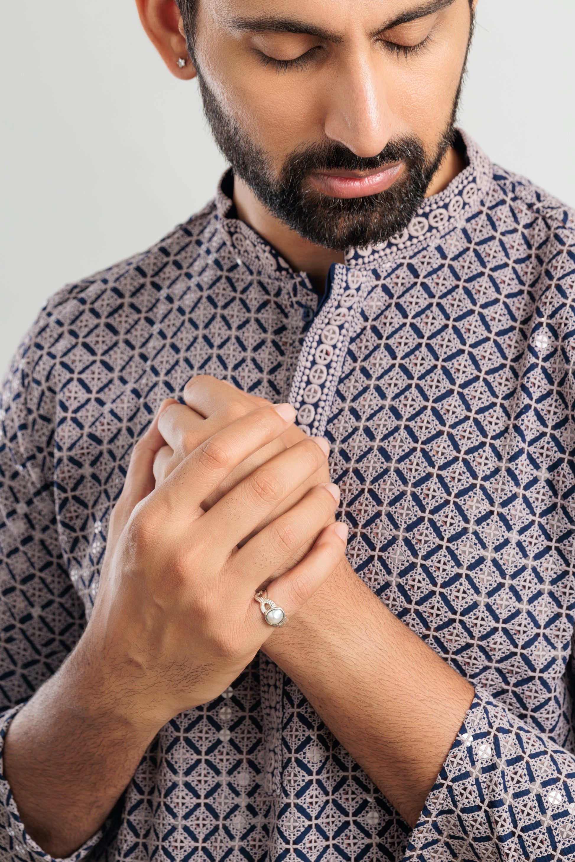 Vintage Pearl (Moti) Ring in 925 Sterling Silver - #1104 U - Myra