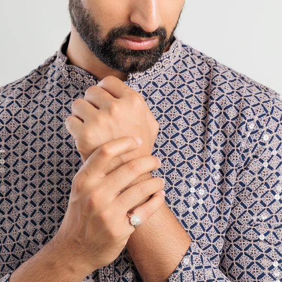 Genuine Pearl (Moti) Gemstone Ring in 925 Sterling Silver - #1224 U - Myra