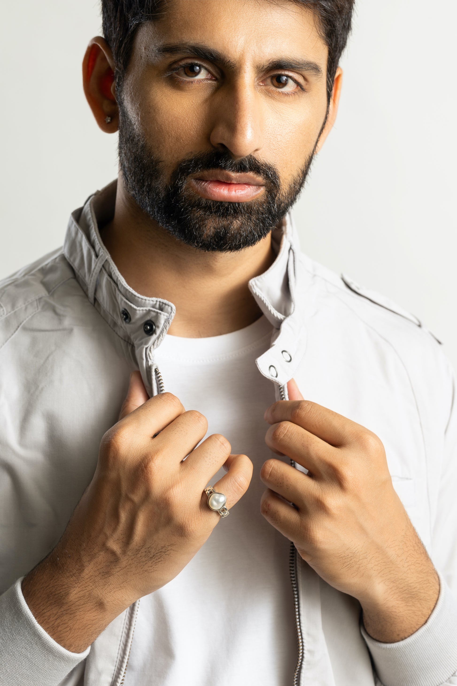 Radiant Pearl (Moti) Ring in 925 Silver - #1245 U - Myra