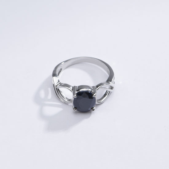 Vintage Blue Sapphire (Neelam) Ring in Sterling Silver – #1131N4 - Myra