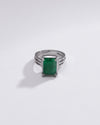 Vintage Green Emerald (Panna) Ring in Silver – #1142N4 Re - Myra