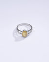 Radiant Yellow Sapphire (Pukhraj) Ring in Sterling Silver – #1219B