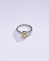 Bold Yellow Sapphire (Pukhraj) Ring in 925 Silver – #1225B - Myra