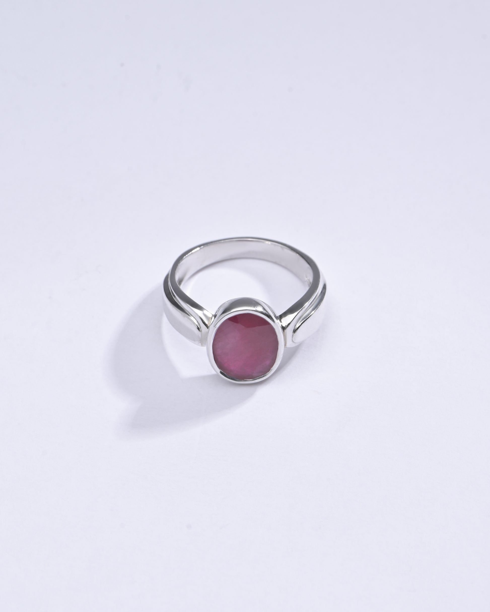 Radiant Ruby (Manik) Ring in 925 sterling silver - #1101B - Myra