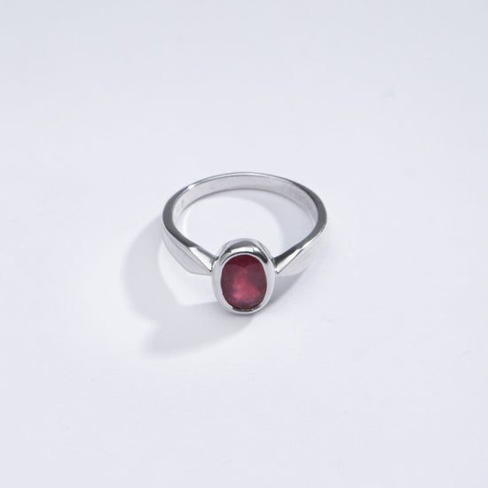 Natural Ruby (Manik) Ring in 925 Silver - #1136B - Myra