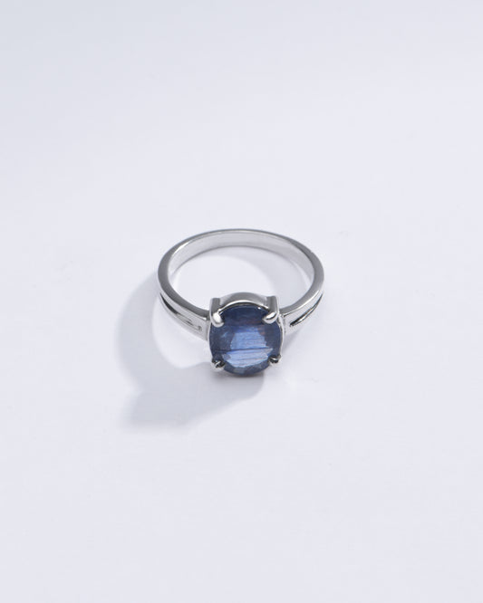 Vintage Blue Sapphire (Neelam) Ring in Sterling Silver – #1139N4 - Myra