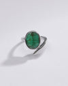 Genuine Emerald (Panna) Ring in Sterling Silver – #1202B - Myra