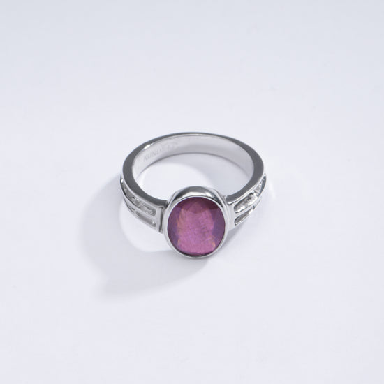Vibrant Ruby (Manik) Ring in 925 Sterling Silver - #1142B - Myra