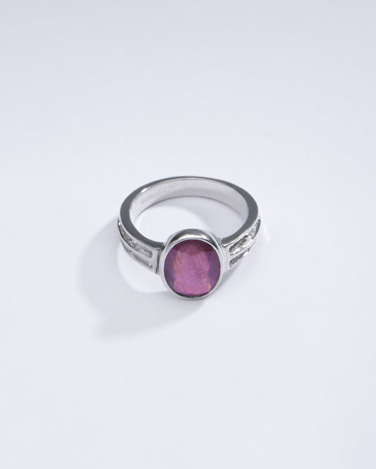 Vibrant Ruby (Manik) Ring in 925 Sterling Silver - #1142B - Myra