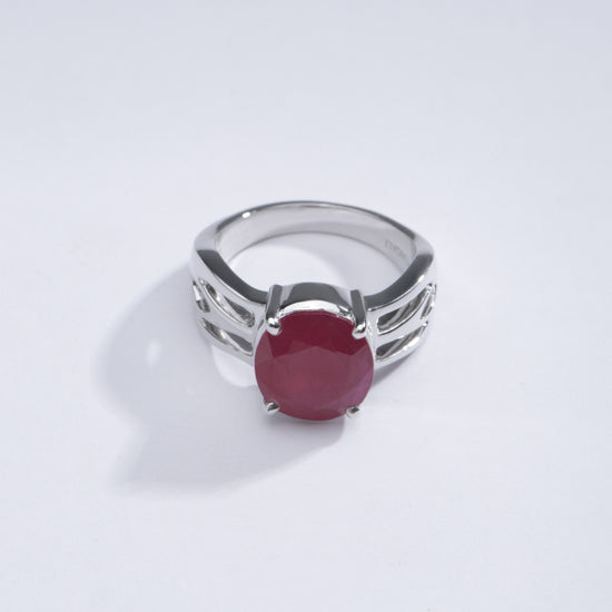 Vintage Ruby (Manik) Ring in 925 Sterling Silver - #1244N4 - Myra