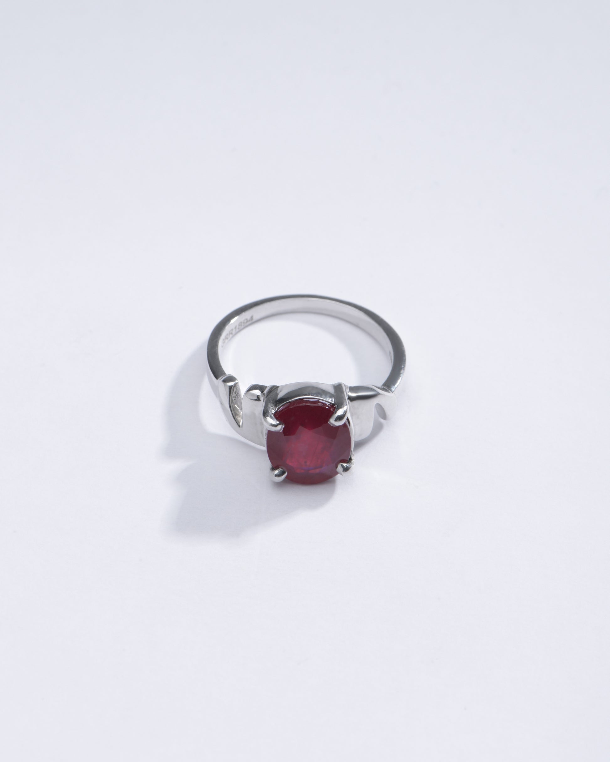 Classic Ruby (Manik) Ring in 925 Silver - #1196N4 - Myra