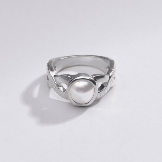 Vintage Pearl (Moti) Ring in 925 Sterling Silver - #1104 U - Myra