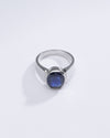 Authentic Blue Sapphire (Neelam) Gemstone Ring in Sterling Silver – #1224B - Myra