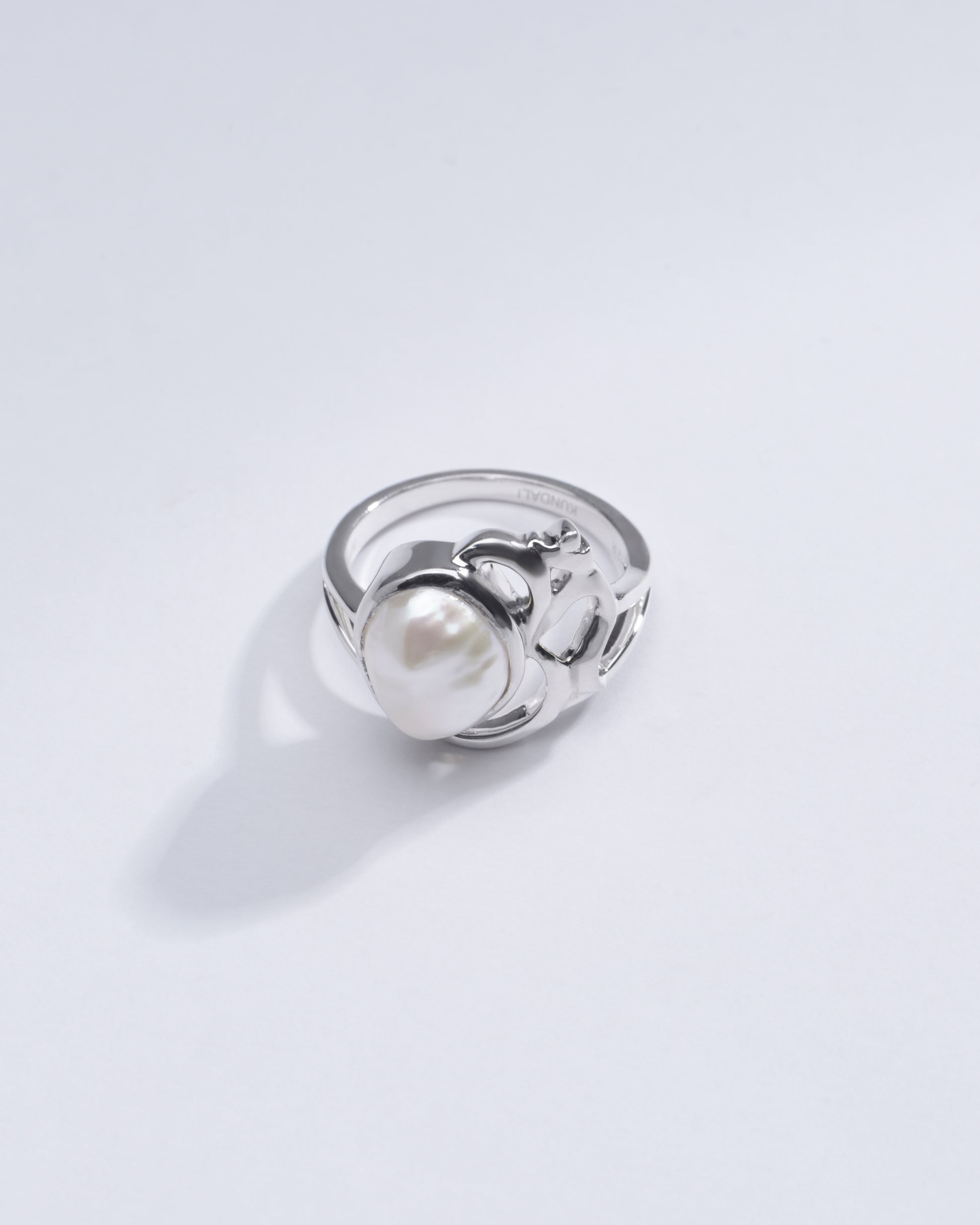 Natural Pearl (Moti) Ring in 925 Silver - #1284 U - Myra