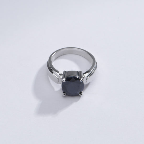 Classic Blue Sapphire (Neelam) Ring in 925 Silver – #1101N4 - Myra