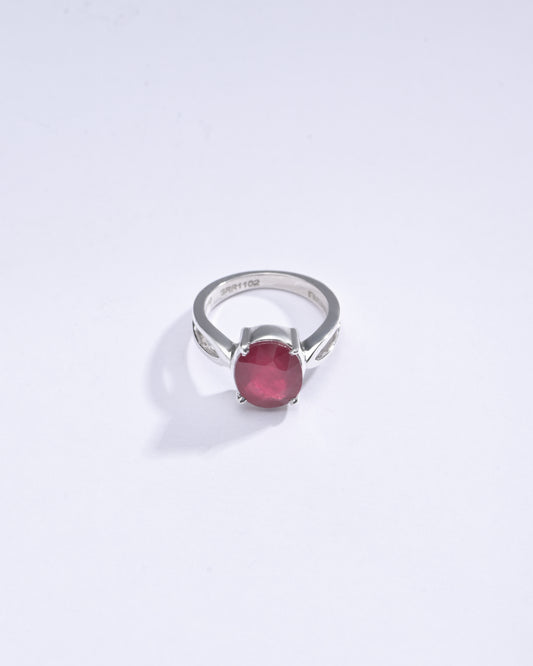 Vintage Ruby (Manik) Ring in 925 Streling Silver - #1102N4 - Myra