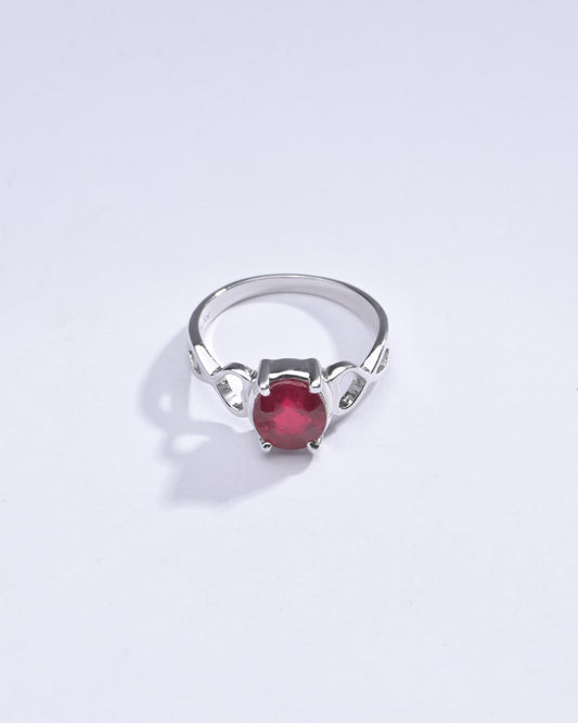 Vibrant Ruby (Manik) Ring in 925 Sterling Silver - #1220N4 - Myra