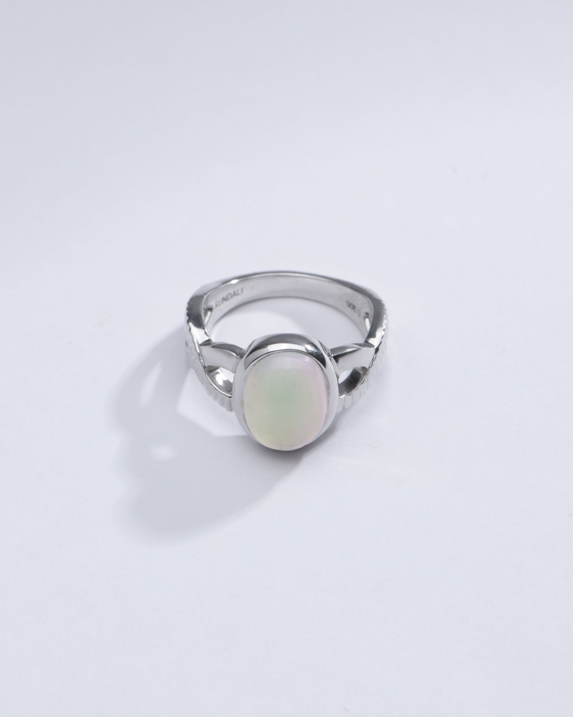 Minimalist Opal (Doodhiya) Ring in Sterling Silver – #1104B - Myra