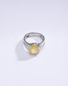 Authentic Yellow Sapphire (Pukhraj) Ring in Sterling Silver – #1236N4 - Myra