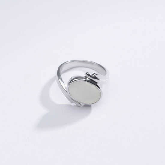 Radiant Opal (Doodhiya) Gemstone Ring in 925 Silver – #1103B F - Myra