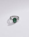 Vintage Emerald (Panna) Gemstone Ring in Sterling Silver – #1102B - Myra