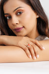 Elegant Coral (Moonga) Ring – 925 Silver - #1139 Ov - Myra