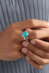 Luxe Turquoise (Firoza) Ring – 925 Silver - #1210 - Myra