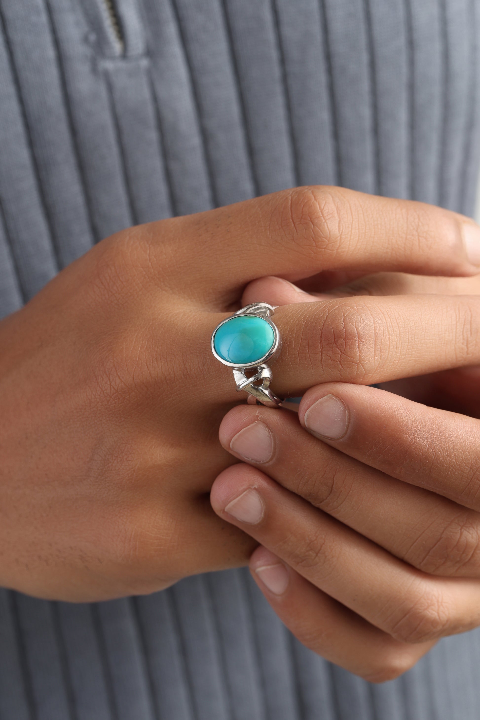 Luxe Turquoise (Firoza) Ring – 925 Silver - #1210 - Myra