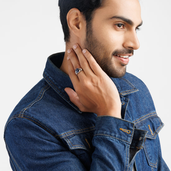 Vedic Fit Blue Sapphire (Neelam) Ring – 925 Silver - #1210B - Myra