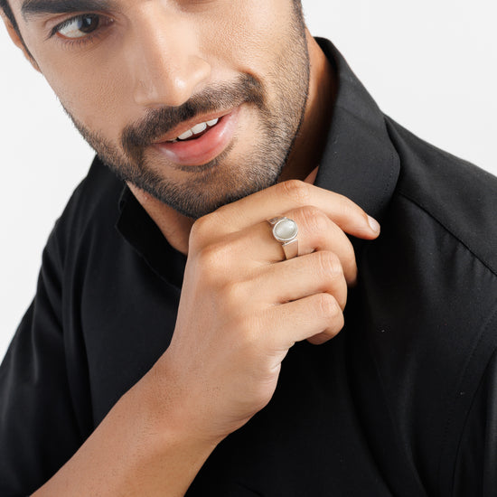 Royal Cat's Eye (Lehsunia) Ring – 925 Silver - #1224 - Myra
