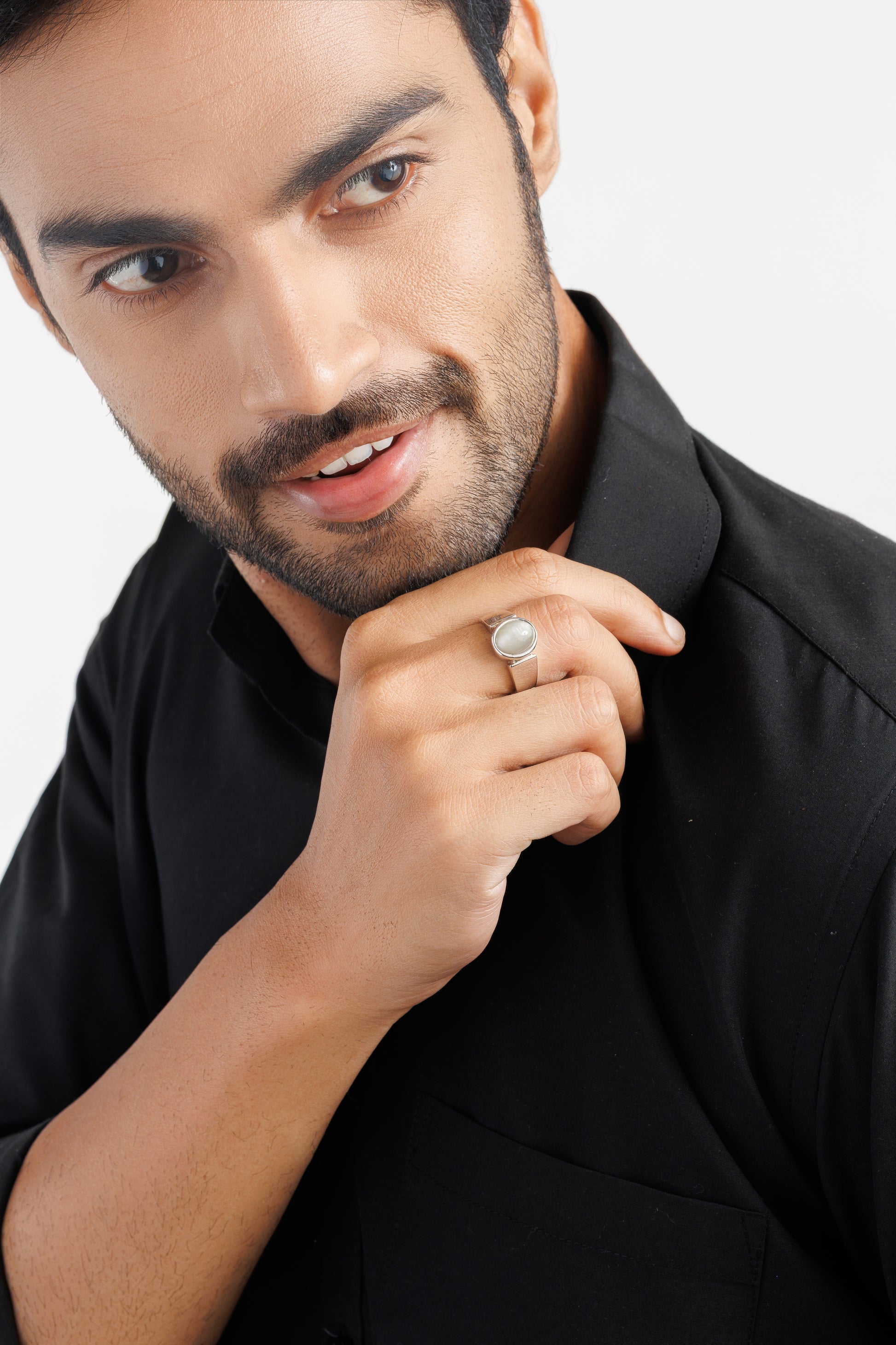 Royal Cat's Eye (Lehsunia) Ring – 925 Silver - #1224 - Myra