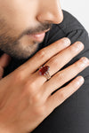 Royal Garnet (Gomed) Ring – 925 Silver - #1237N6 - Myra