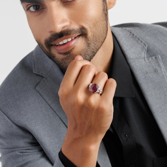 Royal Ruby (Manik) Ring – 925 Silver - #1199N8 - Myra