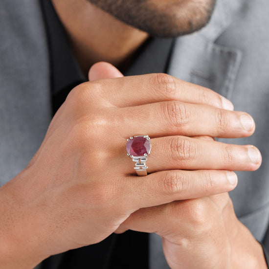 Royal Ruby (Manik) Ring – 925 Silver - #1199N8 - Myra