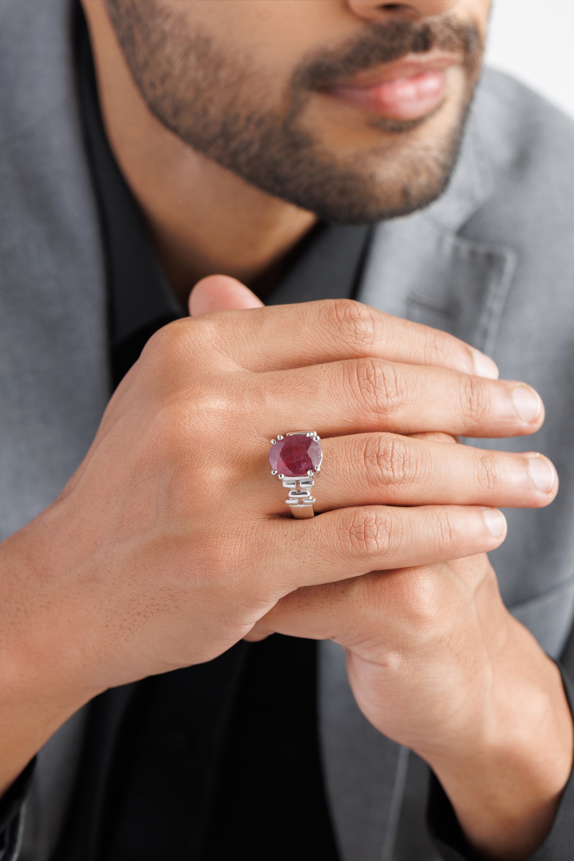 Royal Ruby (Manik) Ring – 925 Silver - #1199N8 - Myra