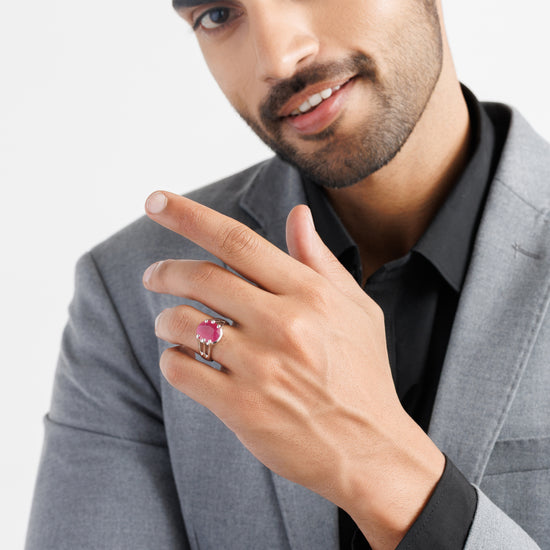 Luxury Ruby (Manik) Ring – 925 Silver - #1237N6 - Myra