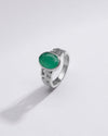 Genuine Emerald (Panna) Ring in 925 Silver – #1283B - Myra