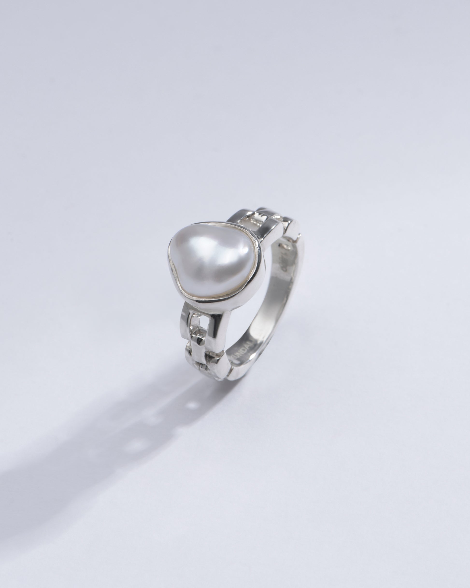 Radiant Pearl (Moti) Ring in 925 Silver - #1245 U - Myra