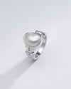 Elegant Pearl (Moti) Gemstone Ring in 925 Sterling Silver - #1199 U - Myra