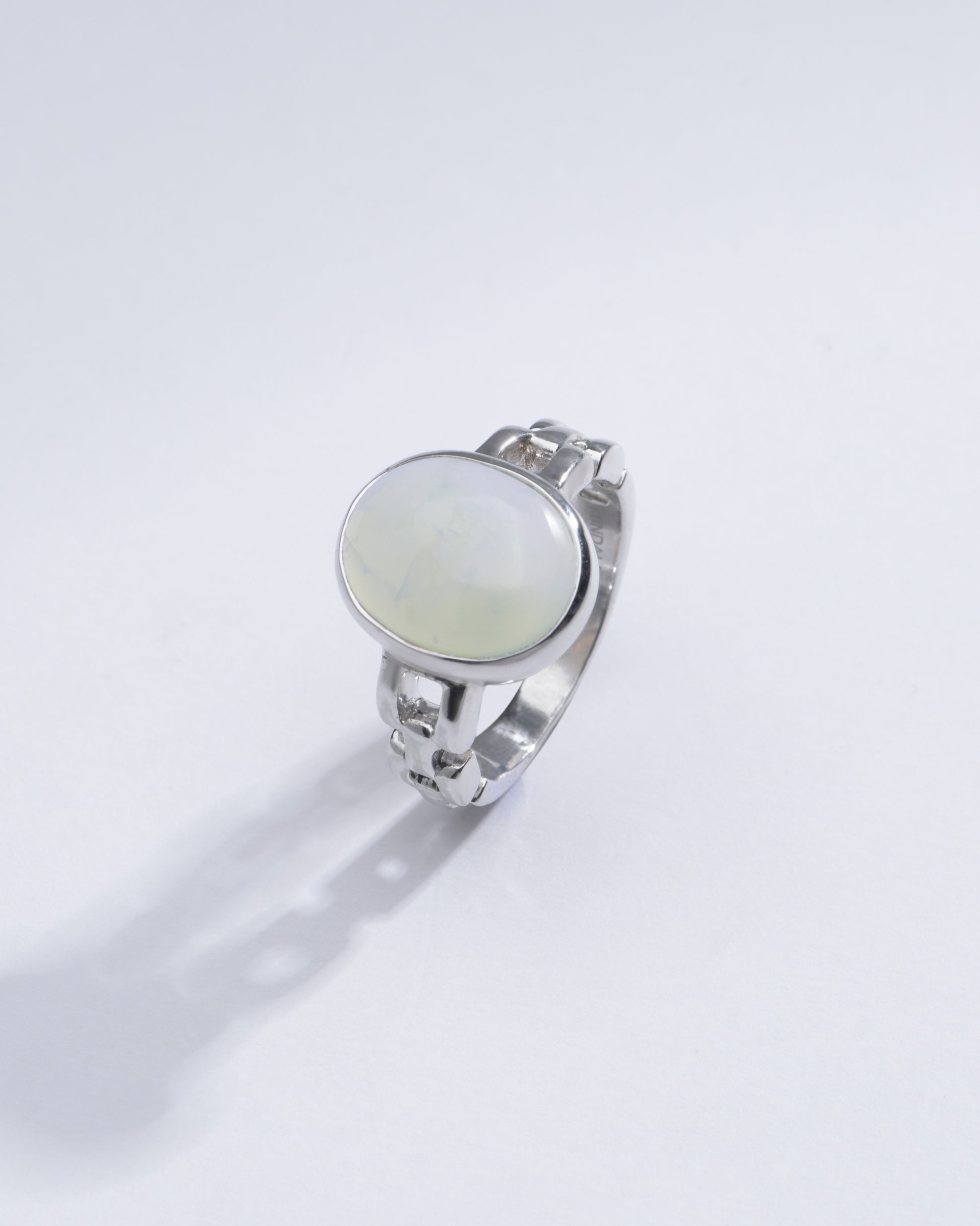 Natural Opal (Doodhiya) Ring in 925 Silver – #1245B - Myra