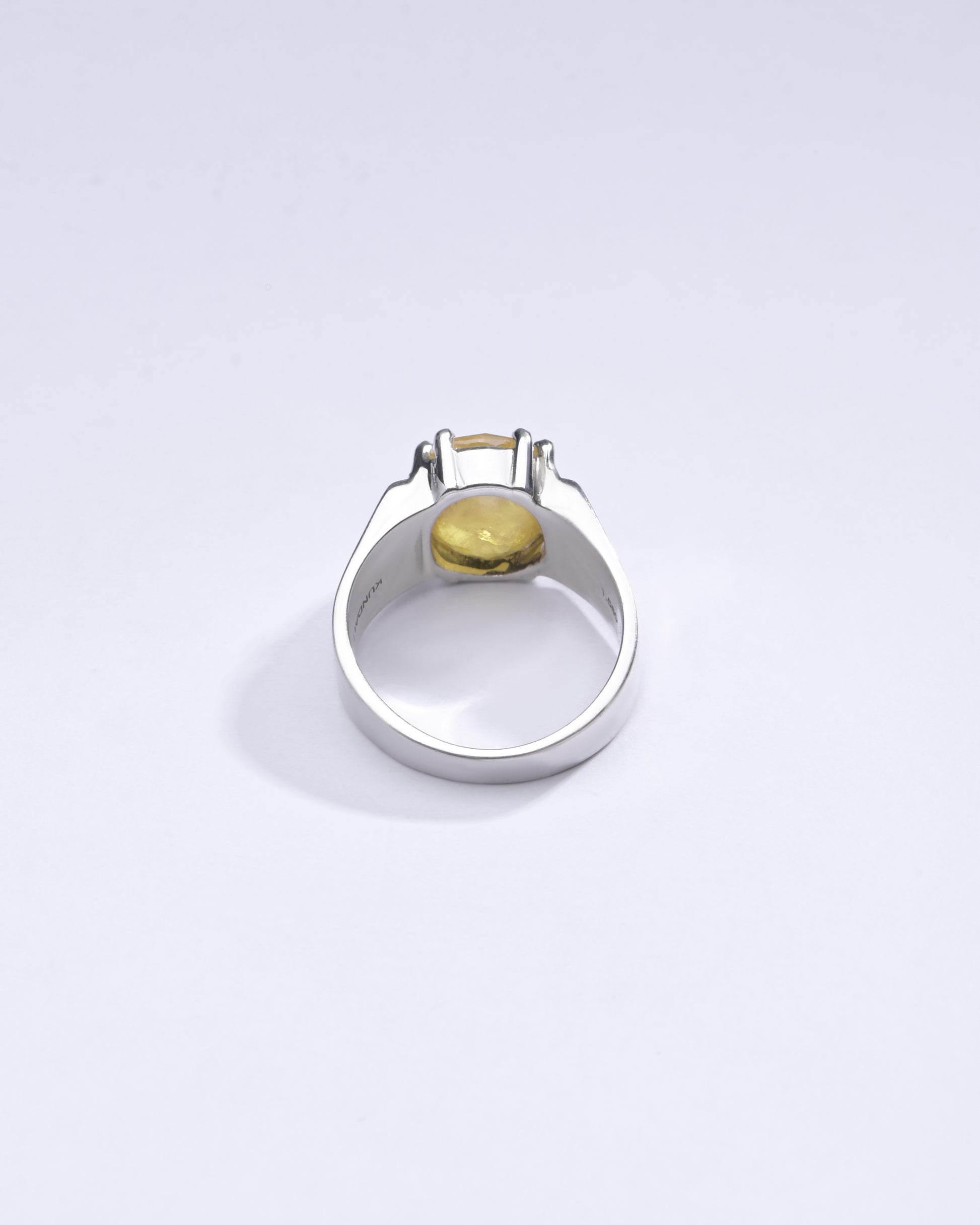 Glory Yellow Sapphire (Pukhraj) Ring in 925 Silver – #1111N8 - Myra